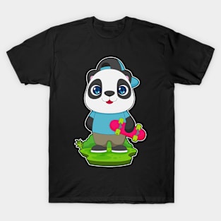 Panda Skater Skateboard Sports T-Shirt